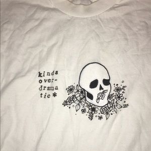 A short sleeve white hand painted tshirt!